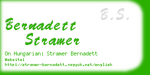 bernadett stramer business card